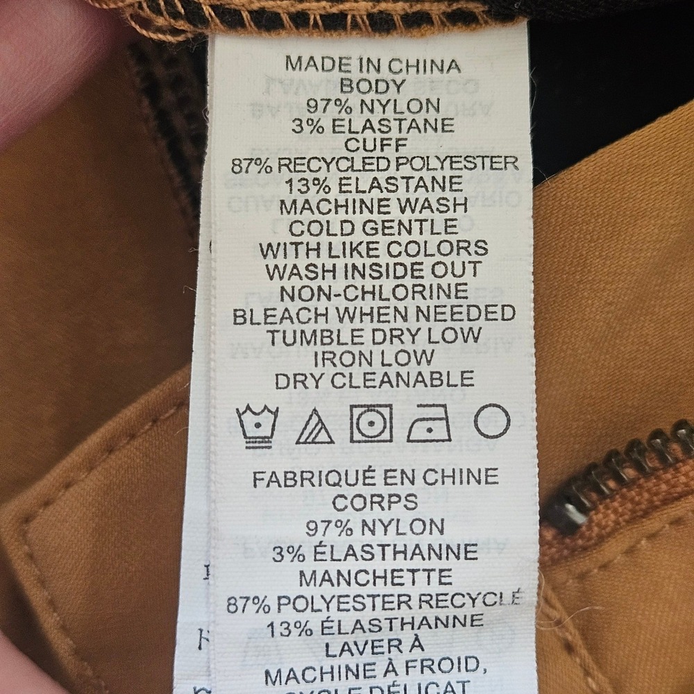 Prana Halle Jogger Pants Womens 4 Dark Ochre Tan Cargo Hiking Climbing - Picture 8 of 8